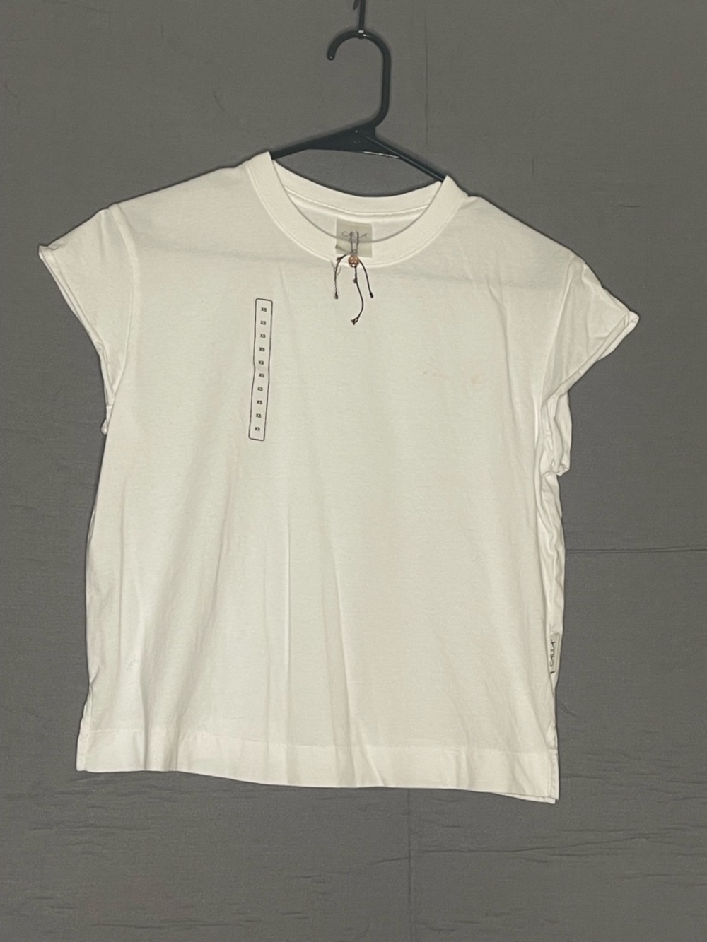 CALIA White Boxy Cotton T-Shirt Women's Size XS Short Sleeve Tee 19" PTP Palla